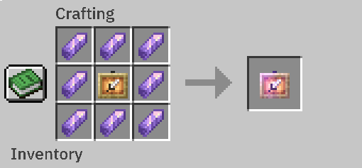 Invisible Glow Item Frame Crafting Recipe