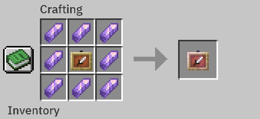 Invisible Item Frame Crafting Recipe