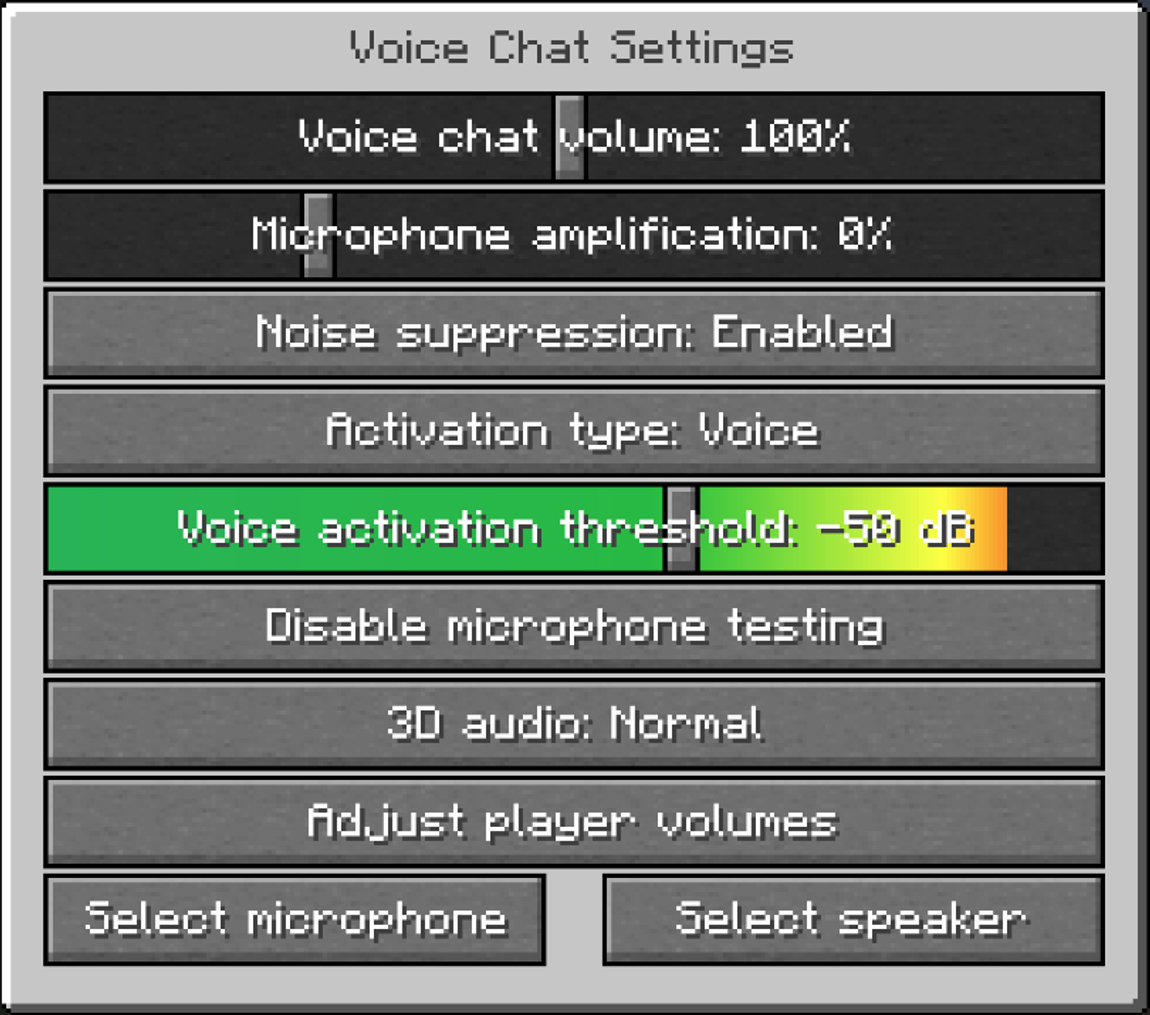 Voice Chat Setting